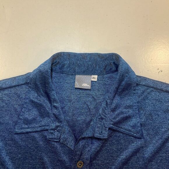 Y2K 90S NO FEAR Shiny Blue Short Sleeve SHIRT Sz Mens XL Retro Cali Skater - Picture 4 of 5